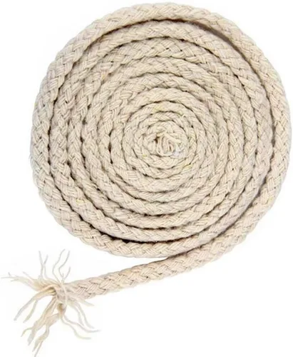Vista 18 de 5 mm * 295 pies de cuerda de macramé de algodón natural de 8 hebras trenzadas para manualidades de ganchillo, hilo para colgar en la pared y Lgn