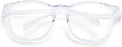 Vista 4 de Anteojos de seguridad antivaho antisaliva con protección UV, bloqueo de luz azul, para hombres y mujeres, marco cuadrado, lente transparente