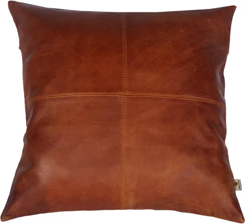 Vista 6 de LL LEATHER LOVERS Funda de almohada de piel de cordero - Funda de cojín para sofá, fundas decorativas para sala de estar y dormitorio, 20 x 20 Negro