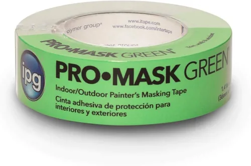 Vista 9 de IPG ProMask Green, 8-Day Painter's Tape, 0.70" x 60 yd, Green, (Single Roll)