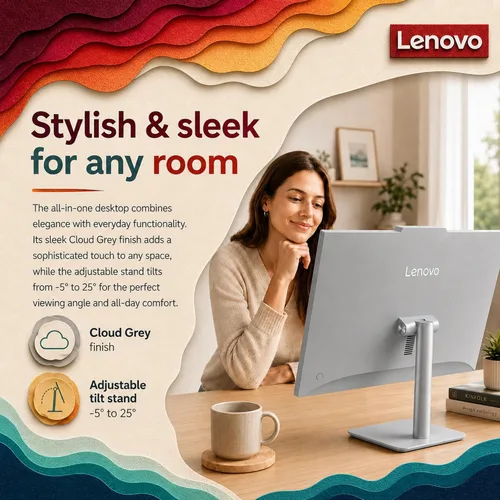 Vista 6 de Lenovo Escritorio todo en uno IdeaCentre de 24", 16 GB de RAM, 1 TB de 32 GB de RAM SSD de 1 TB