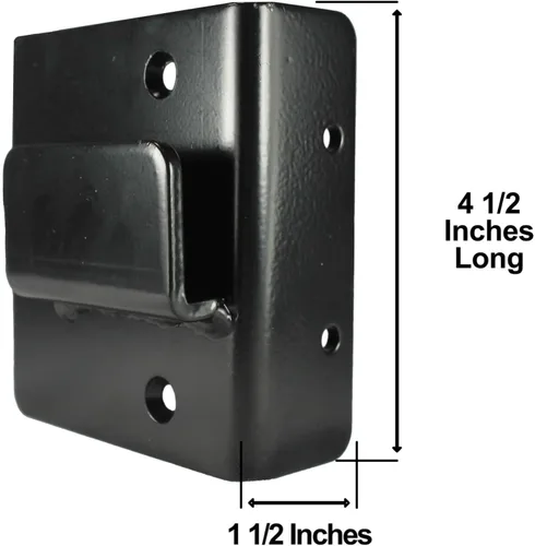 Vista 6 de Cerradura de puerta de centinela de doble puerta. Candado para mayor seguridad con recubrimiento en polvo negro y tiene herrajes. Estuche cantidad 6