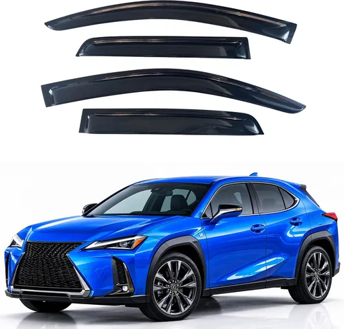 Vista 351 de Visera de ventana IG para Ford Focus Sedán y Hatchback 2012-2018, Protector de ventana lateral para lluvia y viento estilo Mugen, extra duradero