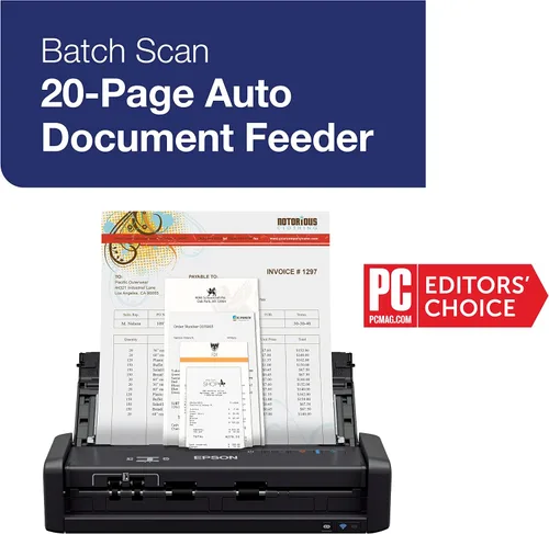 Vista 5 de Epson - Escáner de documentos portátil inalámbrico a color Workforce de Epson