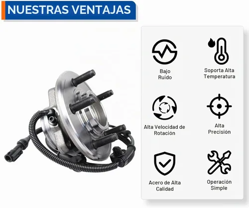 Vista 6 de MACEL 515050 Conjunto de rodamiento de cubo de rueda delantera compatible con Ford Explorer 2002-2005, Lincoln Aviator 2003-2005, Mercury