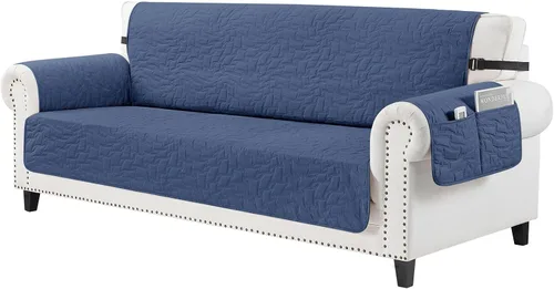 Vista 69 de CUCRAF Funda acolchada antideslizante para sofá, resistente al agua, protector de muebles para sofá de 1 cojín, apto para mascotas, funda de sofá