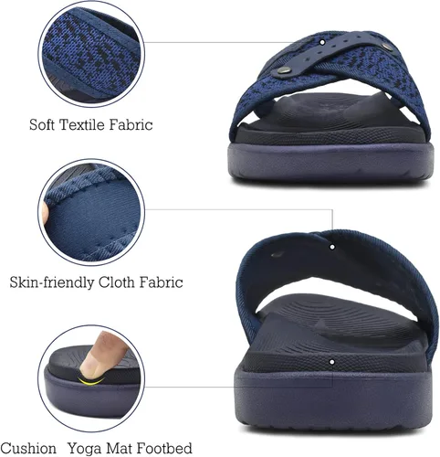 Vista 6 de ONCAI Sandalias cruzadas para hombre, soporte de arco, sandalias deportivas con plantilla ortopédica para fascitis plantar