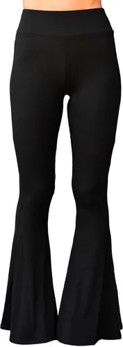 Vista 24 de Daisy Del Sol - Pantalones de yoga cómodos y elásticos de cintura alta, estilo boho de los 70 con parte inferior acampanada Baya