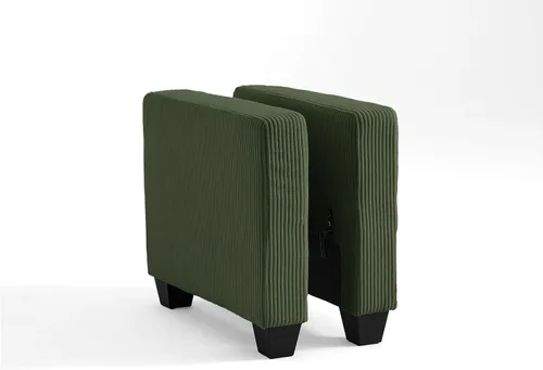 Vista 9 de CHIC HOUSE Sofá modular modular con otomanas de almacenamiento, sofá nube de pana para espacios pequeños y apartamentos, sofá esquinero convertible