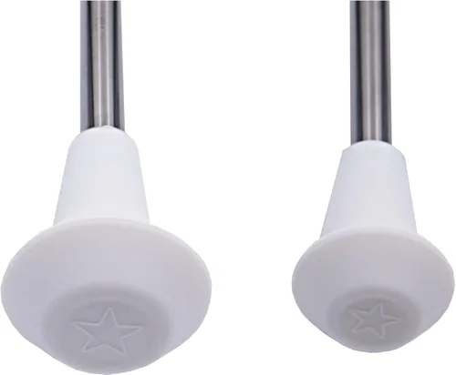 Vista 5 de Baton de Marcha Giratorio MVG de 28 pulg, de acero inoxidable con extremos de goma mini, eje de 3/8 con cinta para bailar. Baton para adultos.