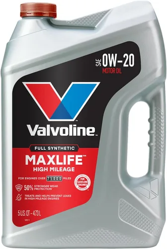 Vista 40 de Valvoline - Aceite de alto millaje 150 K con MaxLife Plus Technology, SAE 5W-20, 1 cuarto de galón