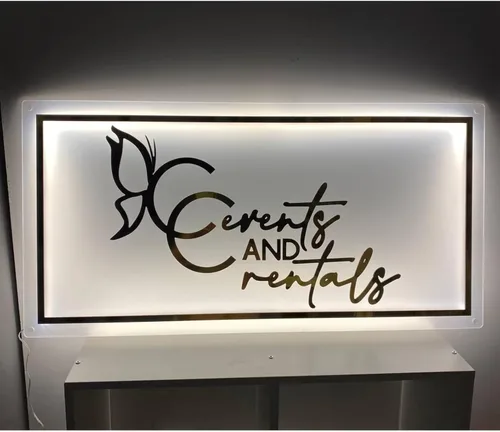 Vista 8 de Letrero LED con logotipo personalizado, letrero acrílico personalizado, letreros de negocios personalizados Logotipo de negocio personalizado