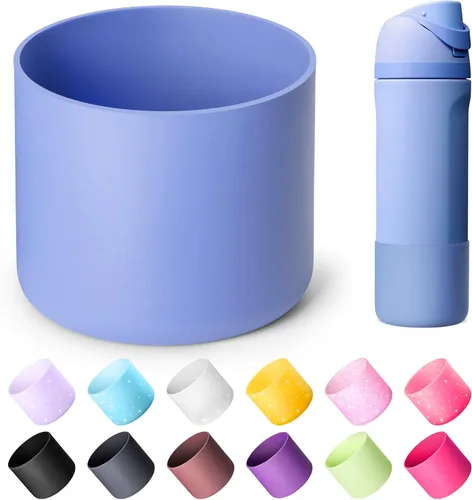 Vista 16 de Bota de silicona para botella de agua Owala de 14 onzas, 16 onzas, 24 onzas, 32 onzas, 40 onzas, funda protectora antideslizante para botella