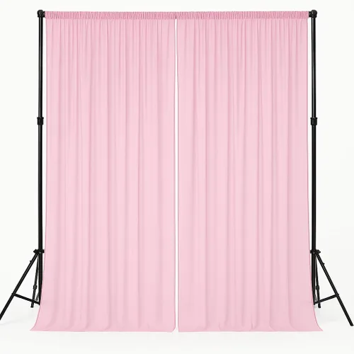 Vista 18 de AK-Trading - Paneles de cortinas de gasa para eventos de boda y decoración, cortinas de telón de fondo (115 x 120 pulgadas, negro)
