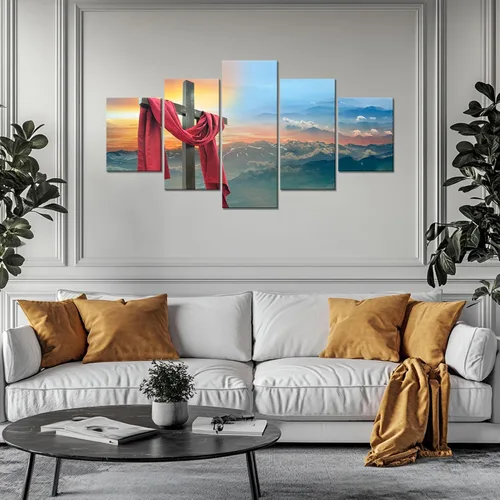 Vista 46 de Arte de Pared Cristiano Símbolo Religioso Cuadro Enmarcado Pintura de Cruz de Cristo Cruces Decoración de Pared Impresión en Lienzo de Cruz Póster