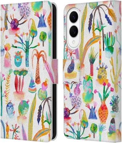 Vista 213 de Head Case Designs Officially Licensed Ninola Brushstrokes Black Summer Patterns Leather Wallet Case Compatible with Samsung Galaxy A07 4G