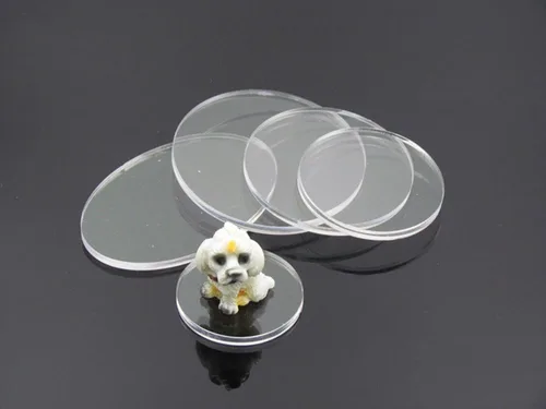Vista 10 de MEYA Juego de 40 discos acrílicos transparentes, plexiglás cortado con láser, círculo redondo de 1/8 pulgadas (0.5 pulgadas)
