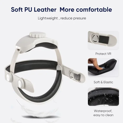 Vista 4 de Merryhome Design Head Strap, Elite Strap, Replacement Strap, Accessories, Compatible with Oculus Quest 2, Meta, for Enhanced Support and Comfort in