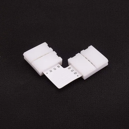 Vista 2 de Othmro 5 unids L forma 4 Pin LED tira de luz dividida conectores para SMD 5050 Multicolor LED tira