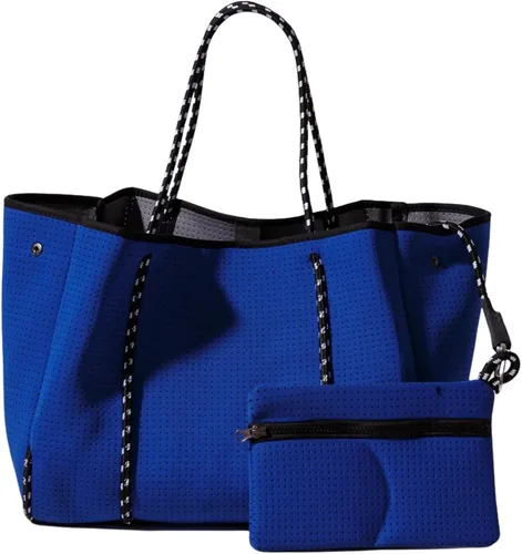Vista 32 de POPUPS Bolso grande de neopreno para mujer - Bolso de mano de diseñador para todos los días, para el trabajo, la playa y viajes con bolsillos