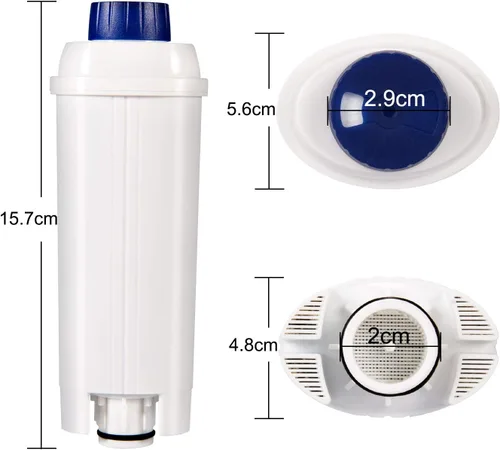 Vista 2 de Filtros de repuesto para máquina de café para filtro DeLonghi DLSC002, cartuchos de filtro de agua, ablandador de carbón activado, compatible
