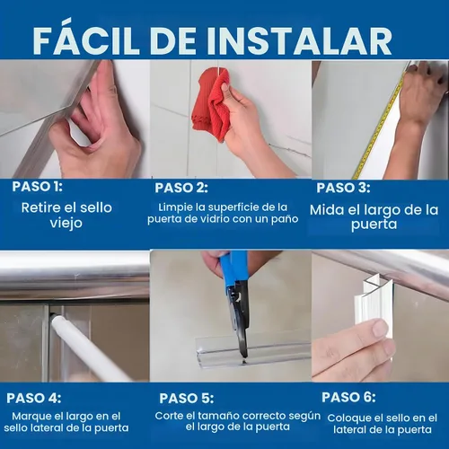 Vista 4 de KC Hardware - Tira de sellado lateral para puerta de ducha sin marco de 95 pulgadas, jamba H para puerta con inserto de vinilo (180 grados)