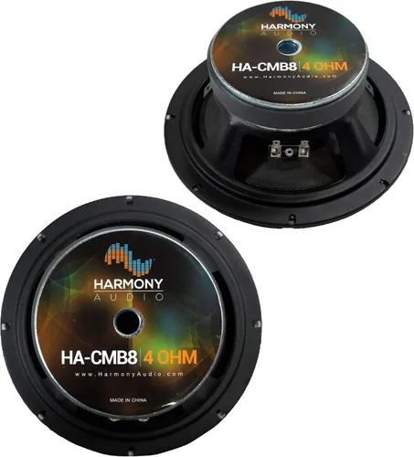 Vista 5 de Harmony Audio HA-CMB8 - Altavoces estéreo para coche Cabron Midbass de rango medio de 8 pulgadas, 2 pares