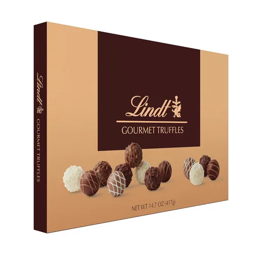 Vista 12 de Lindt Gourmet Truffles - Caja de regalo surtida de dulces de chocolate, 14.7 onzas
