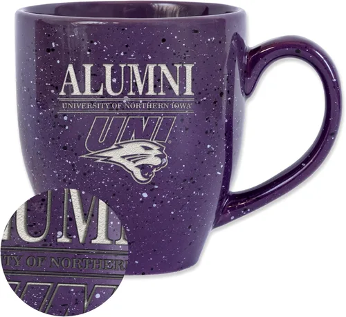 Vista 73 de Rico Industries NCAA Illinois Fighting Illini Alumni - Taza de café de cerámica moteada grabada con láser de 16 onzas