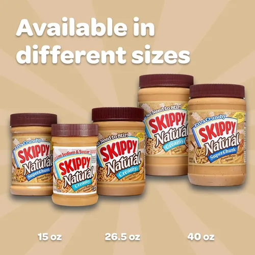 Vista 7 de [Usado] Skippy Paquete doble de mantequilla de maní cremosa natural, 5 libras