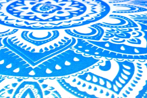 Vista 8 de CRAFT KALA Funda de cojín de 22 pulgadas para meditación, diseño de mandala, funda para puf, asiento redondo, mandala bohemio, de algodón
