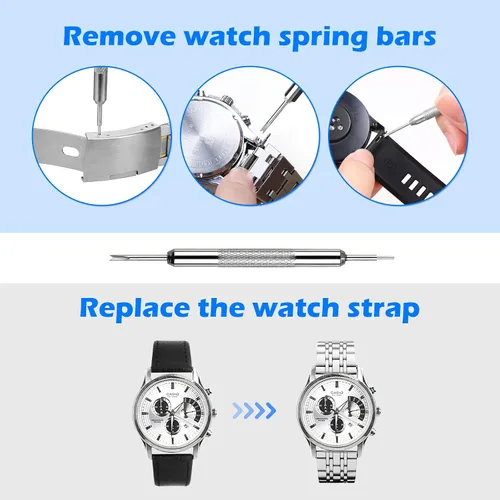 Vista 6 de Watch Battery Replacement Kit, Watch Back Remover for Rotate Open Watch Cover, Watch Opening Tool, Watch Strap Removal, Watch Case Opener with