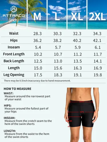 Vista 6 de ATTRACO Swim Shorts for Women Board Shorts with Pockets Swimsuit Shorts
