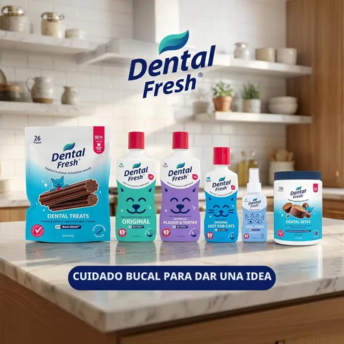 Vista 7 de Dental Fresh Aditivo de agua para perros y gatos, fórmula avanzada, 8 onzas líquidas, placa y sarro para cuidado bucal diario