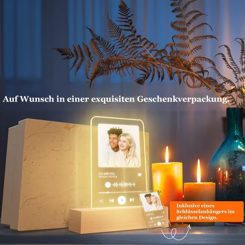 Vista 7 de Placa personalizada de Spotify, canción acrílica con foto y texto, marco de fotos personalizado para parejas, bodas, aniversario (4 x 6 pulgadas)