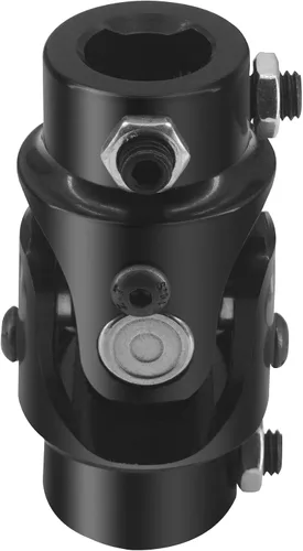 Vista 7 de 3/4" 36 Estrías X 3/4" DD Eje de Dirección Junta U Junta Universal Simple Acoplamiento (Negro, 3-1/4" de Longitud)