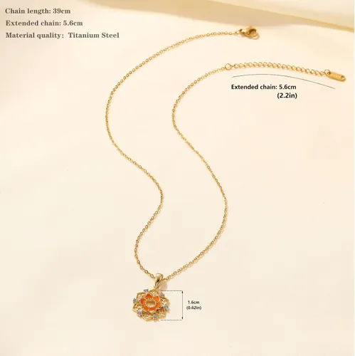 Vista 2 de 18K Gold-Plated Flower Pendant Necklace with Pearls and Zircon - Fashionable Cute Design for Girls and Women with Box Gifts