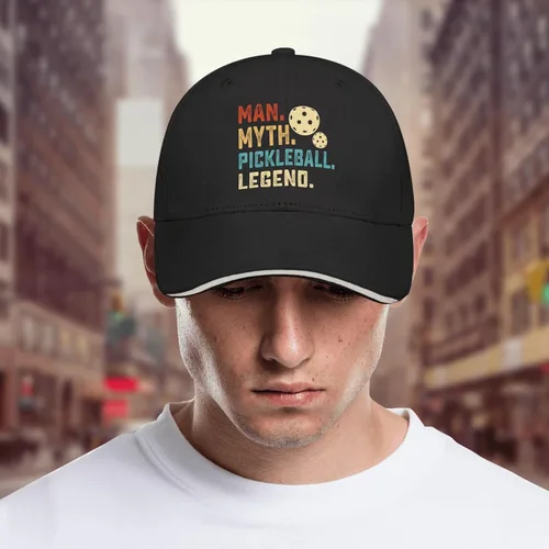 Vista 5 de Lreilki Dad Hat Man Myth Pickleball Legend Dad Hat, Graphic Hat for Women