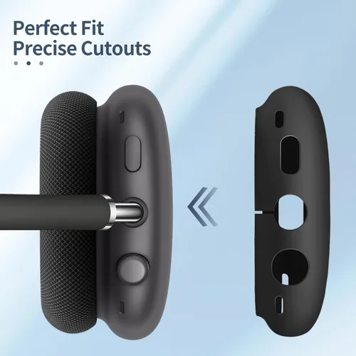 Vista 4 de Fintie Funda de silicona 3 en 1 para AirPods Max 2 (2026) y AirPods Max 1 (2020/2024) para auriculares, almohadillas antiarañazos, almohadillas