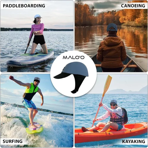 Vista 7 de Malo'o Sombrero para deportes acuáticos el primer sombrero totalmente personalizable para todos los días diseñado para sombra, buceo de pato