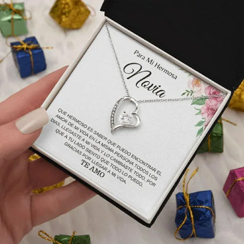 Vista 2 de Regalos para mi Novia - Quieres Ser Mi Novia, Regalo Para Mi Novia De Cumpleaños, Detalles Para Regalar A Tu Novia, Cadena Para Mama, Cajas De