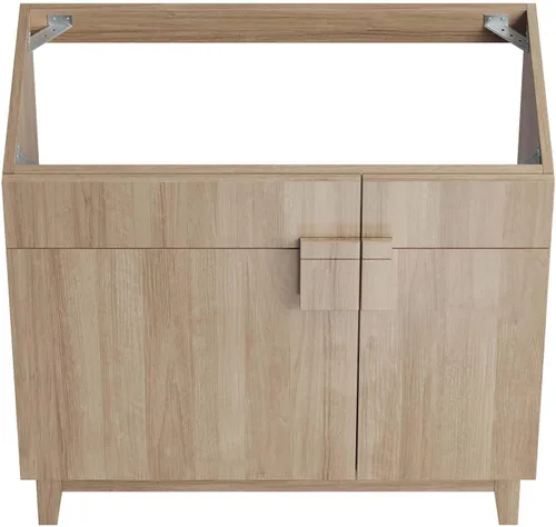 Vista 6 de Modway EEI-6400-OAK Miles - Armario de tocador de baño de 36 pulgadas (lavabo no incluido), roble