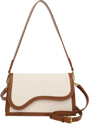 Vista 33 de Travistar Bolsos cruzados para mujer de moda - Pequeño bolso cruzado de hombro con 2 correas, bolso de mano de cuero, bolso de noche de embrague