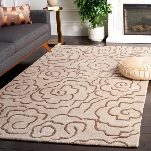 Vista 27 de SAFAVIEH Soho Collection SOH812B - Alfombra decorativa suave de lana y viscosa de 2 x 3 pies, hecha a mano, color azul claro y marfil