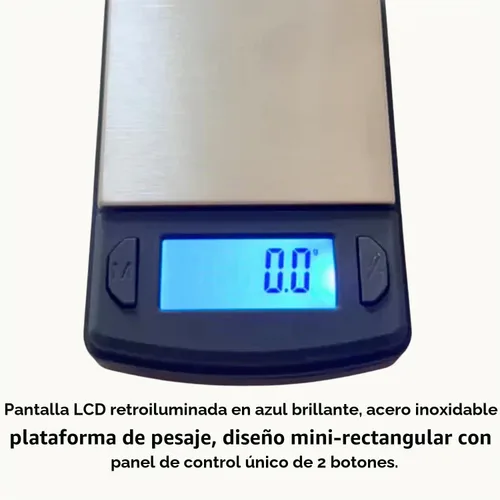 Vista 4 de GemOro Platinum V600M Mini báscula portátil duradera y precisa para encimera de joyeros Herramienta de precisión digital con lectura profesional