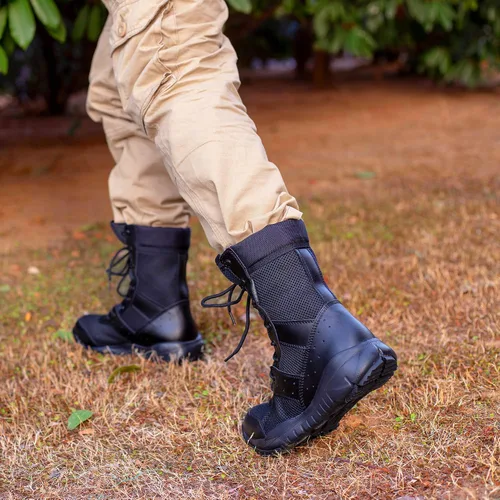 Vista 7 de WWOODTOMLINSON Men's LD Lightweight Combat Boots MicrofiberSuede Leather Military Tactical Boots