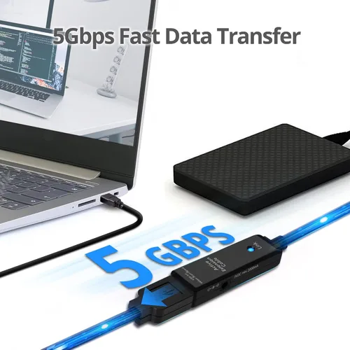 Vista 3 de SIIG Cable repetidor activo USB 3.0 de 33 pies, cable de extensión USB para unidad flash USB, disco duro, realidad virtual, impresora, cámara