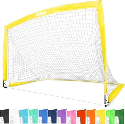 Vista 28 de GoSports - Arcos de fútbol portátiles para niños, 13 opciones de color, elige 4 x 3 pies o 6 x 4 pies, redes desplegables de tono