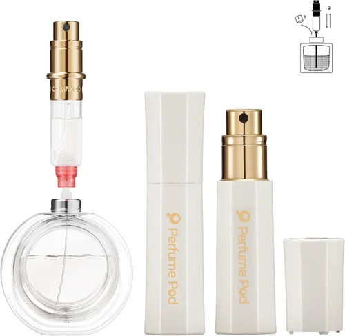 Vista 8 de Perfume Pod FLORA Atomizador de Perfume Recargable, Botella de Perfume con Llenado por la Parte Inferior, Mini Dispensador de Colonia