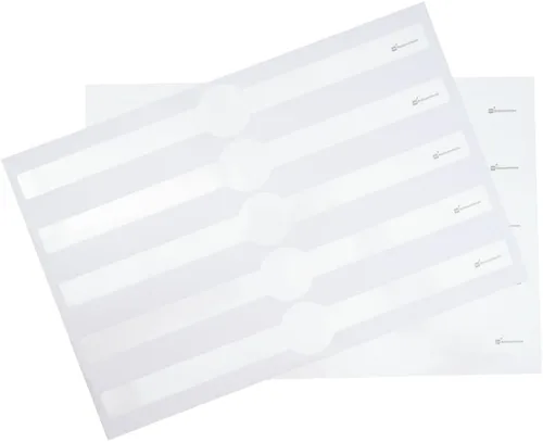 Vista 19 de Restaurantware RW Base 12 x 1.5 Pulgadas Bandas de Embalaje 100 Bandas Adhesivas para la Cintura - Etiqueta Adhesiva de Papel Blanco Fuerte